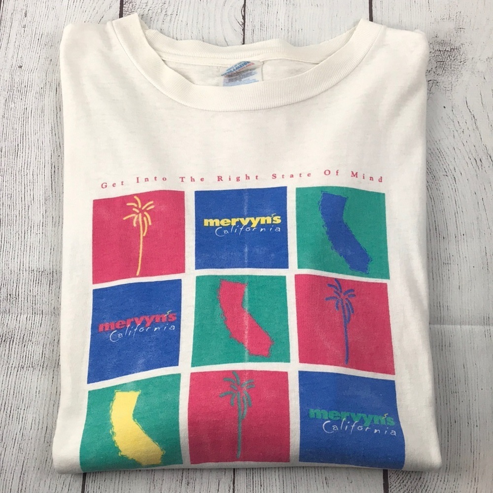 RARE Vintage 90’s HANES Heavyweight MERVIN’S California Single Stitch Shirt